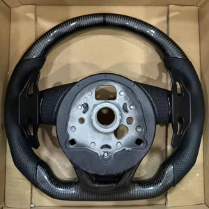 Volante de Fibra de Carbono para Mejora del Interior del Automóvil, Compatible con Audi B8.5 B9 <span class=keywords><strong>A1</strong></span> A3 A4 A5 Q3 Q5 TT R8 <span class=keywords><strong>S</strong></span> y RS <span class=keywords><strong>Line</strong></span> - Product Image 2
