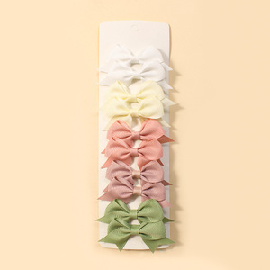 Fable Fermagli per capelli a fiocco in lino con clip a coccodrillo per neonate, bambine, bambini e donne, Accessori - Product Image 5