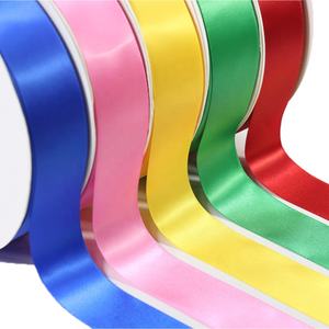 Ruban Double Face <span class=keywords><strong>D</strong></span>écoratif Coloré 100% Polyester 100 Yards Emballage Cadeau Ruban 38mm Ruban Satin pour Les Occasions De Mariage - Product Image 3