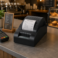 Printer Label Termal 58mm USB RS232 Printer POS Desktop 90mm/s untuk Ritel Restoran Logistik