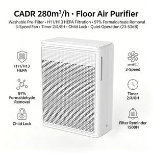 <span class=keywords><strong>Purificateur</strong></span> <span class=keywords><strong>d</strong></span>'<span class=keywords><strong>air</strong></span> commercial haut de gamme avec filtre HEPA, <span class=keywords><strong>purificateur</strong></span> <span class=keywords><strong>d</strong></span>'<span class=keywords><strong>air</strong></span> intelligent pour la maison, contre la fumée des incendies, les allergies, les animaux domestiques, grandes pièces, ventilateur H13 - Product Image 1