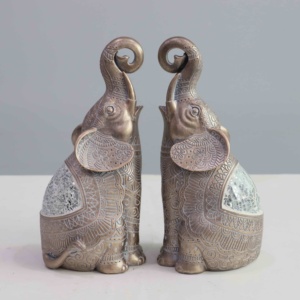 Estatua de elefante blanco acogedor, estatuas de elefante indio de resina, estatua de animal de bronce - Product Image 5