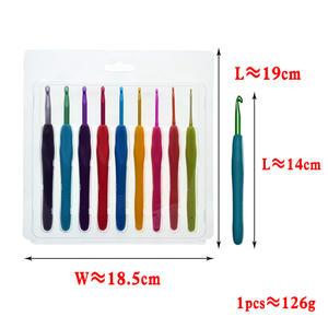 <span class=keywords><strong>2</strong></span>-10mmソフトシリコンハンドルクロシェットフック金属ミシンアクセサリー手編みセーター針編み - Product Image 1