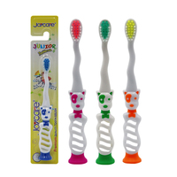 Brosse à dents pour enfants à poils doux avec ventouse de fixation