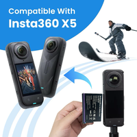 En stock : Ensemble chargeur de batterie avec batterie de rechange 2800 mAh et boîtier de charge double Type-C pour caméra panoramique Insta360 X5 – Vente en gros