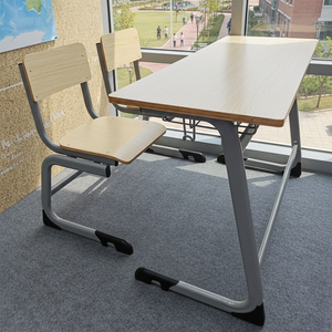 Aoyasi Aoyasi-001 Modern School Classroom Student <b>Study</b> <b>Desk</b> Chair Set Heavy Duty Steel Plastic Double 3-Year Aoyasi-001 f - Product Image 1