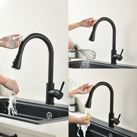 Robinet de cuisine thermostatique moderne à poignée unique, en acier inoxydable 304, rotatif, télescopique, céramique, montage sur plan, garantie 5 ans