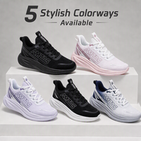 Chaussures de course professionnelles pour hommes, respirantes, en maille Fly-knit, semelle épaisse en mousse, amortissantes, pour la marche