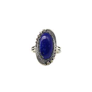 Bague en Pierre Naturelle Lapis Lazuli Faite à la Main en Argent Sterling 925, Bijou de Créateur Sans Nickel avec Sertissage Clos, Idéale pour les Fêtes - Grande Vente - Product Image 1