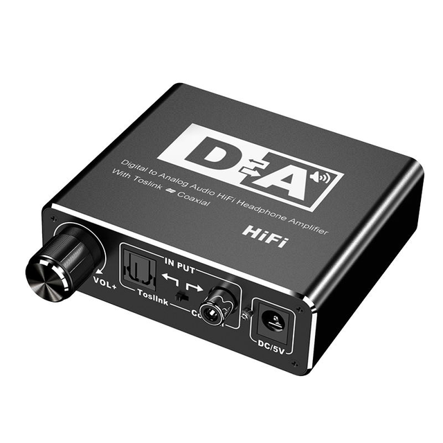 TUTI AV Converter DAC Amp 3.5mm Digital to Analog Audio Converter Adapter Output to Optical Bi-directional Converter Decoder