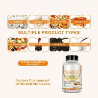 HDK OEM ODM Capsules de Cannelle de Ceylan 1000mg avec Berbérine, Ginseng, Curcuma et Vinaigre de Cidre de Pomme pour le Soutien Immunitaire et Articulaire, Végétalien