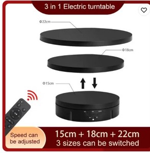 Soporte de pantalla giratorio eléctrico 3 en 1, soporte de grabación de vídeo fotográfico, plato giratorio de pantalla giratorio dinámico - Product Image 5