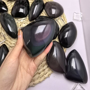 Obsidienne arc-en-ciel naturelle de haute qualité en gros, magnifique artisanat brut d'obsidienne pour la décoration de la maison et du jardin - Product Image 1