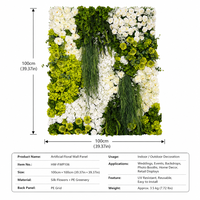 Panneaux muraux décoratifs de roses artificielles 5D/3D luxueuses et magnifiques Trustbloom OEM pour la décoration de Thanksgiving