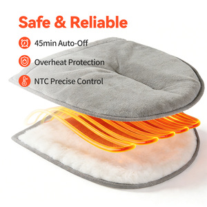 Coussin chauffant pour les pieds, chauffage électrique, 3 vitesses, polaire doux, pour le bureau, les jeux, le confort hivernal, utilisation à domicile ou au bureau - Product Image 5