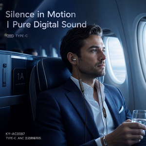 [<strong>ANC</strong> Type C Earbuds] [USB C Earphones] Active Noise Cancelling Wired Headphones with Mic Volume Switch - Product Image 2