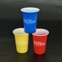 Herbruikbare, recyclebare PP wegwerpbeker voor koude dranken (16 oz), bubble tea, fruitthee, koffie, zwart, enkelwandig, UV-bestendig plastic.