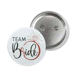Bride To Be Wedding Party Favor Decoration 2023 Latest Custom inplate Team Bride Badge Bride To Be Button Pin Badge For Clothing