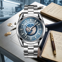 Montre mécanique pour homme TEVISE 795, bracelet en acier inoxydable personnalisé, boîtier en alliage, montre-bracelet décontractée lumineuse, fabrication en usine