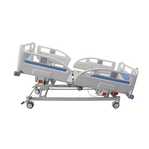 Lit d'hôpital électrique ORP à 5 fonctions avec barrières latérales en ABS, lit de soins intensifs multifonctionnel réglable pour clinique - Product Image 5