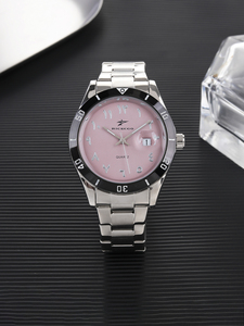 Montre <span class=keywords><strong>à</strong></span> quartz de luxe pour homme, bracelet en acier inoxydable, chiffres arabes, <span class=keywords><strong>calendrier</strong></span>, montre-bracelet tendance pour un usage quotidien - Product Image 3