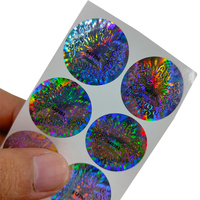 Impression d'étiquettes autocollantes holographiques 3D argentées de sécurité pour cosmétiques, produits pharmaceutiques et documents, avec logo personnalisé et hologramme de marque