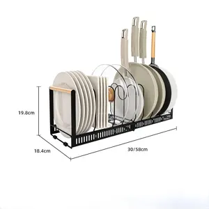 Multifunctioneel Verstelbaar Compartiment Potdeksel Keukenpan En Potdeksel Organizer Rekhouder Voor Kast