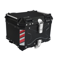Boîtier supérieur de moto en aluminium de conception argentée 45L boîtier supérieur de grande capacité avec fonction étanche