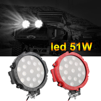 Luz de Trabajo LED Brillante de 7 Pulgadas y 51W, Foco Todoterreno 4x4, Faro Delantero Automotriz, Lámpara Antiniebla para Camioneta, Jeep, SUV, Hummer, Accesorios para Automóviles