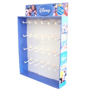 Eco-friendly Supermarket Floor <b>Display</b> Rack Customizable Foldable Recycled Cardboard Stand Peg <b>Hooks</b> for Hanging Electronic - Product Image 4