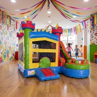 Château gonflable commercial en PVC pour enfants, idéal pour les fêtes et les jeux.