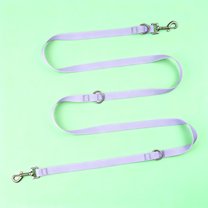 Laisse pour chien à double tête imperméable revêtue de PVC moderne, réglable et mains libres, durable et souple, accessoire pour animaux de compagnie, offre en gros - Product Image 1