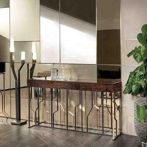 Tables consoles extensibles modernes en marbre doré Zhida pour hôtel et maison, meubles de <span class=keywords><strong>luxe</strong></span> pour salon et salle à manger - Product Image 1