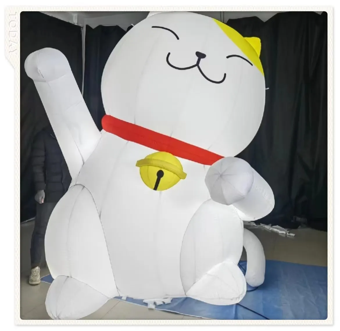 Publicité personnalisée dessin animé gonflable animal chat porte-bonheur géant gonflable chat porte-bonheur modèle de mascotte