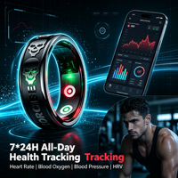 Anneau intelligent fin personnalisé pour surveiller la fréquence cardiaque, le sommeil et la forme physique, étanche, avec charge sans fil, compatible Android et iOS