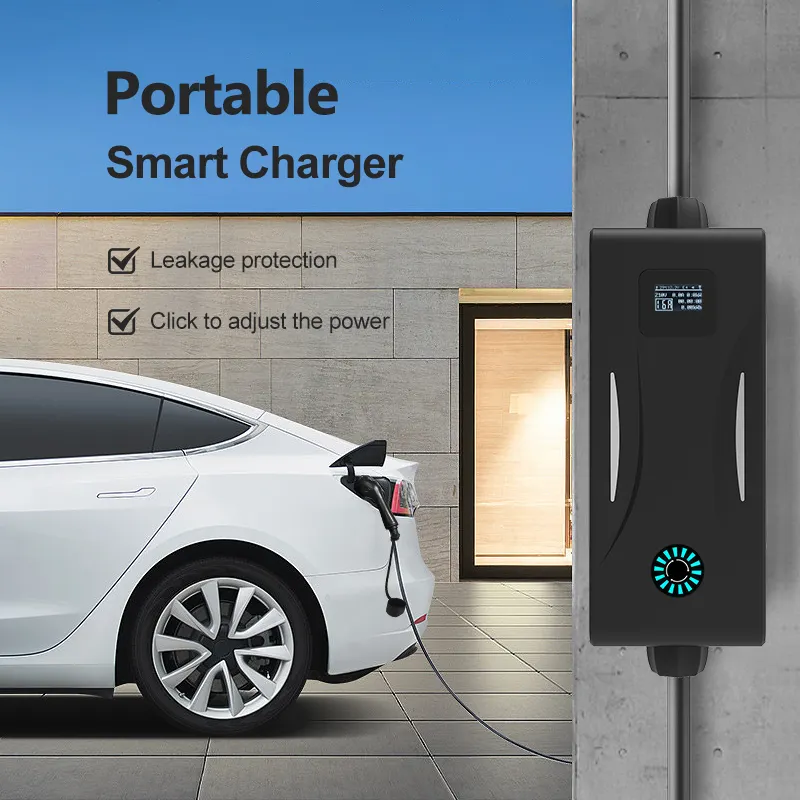 IEC 62196-2 Type 2 prise Portable chargeur EV domestique câbles de charge EV avec boîtier de commande