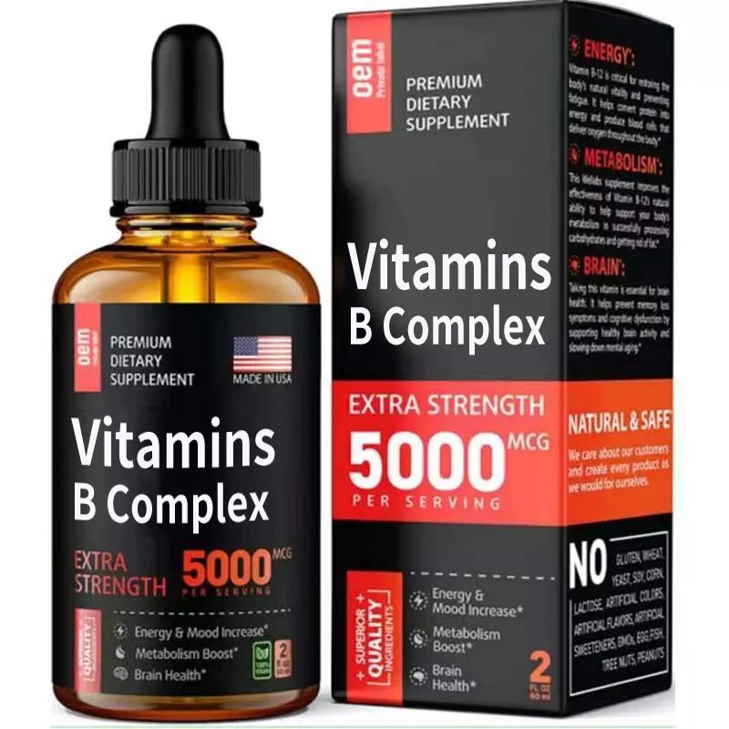 Vente chaude Supplément de santé vitamines B gouttes liquides du complexe