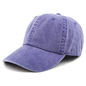 Gorro de papá en blanco de perfil bajo teñido de algodón 100%, gorro lavado Vintage de seis paneles de dos tonos - Product Image 2
