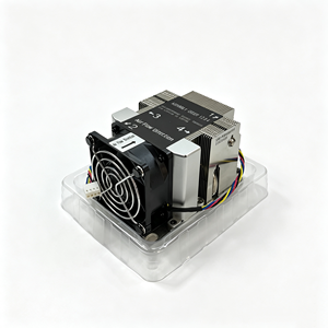 Refroidisseur de processeur actif 205W avec 4 caloducs en cuivre pour Intel LGA3647 2U X11 <span class=keywords><strong>Purley</strong></span> Xeon 6025, ventilateur, base en cuivre, ailettes en aluminium, personnalisé - Product Image 1