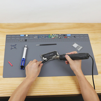 Tapis en silicone résistant à la chaleur pour soudage 600x350mm, tapis de réparation en silicone pour soudage de téléphones portables, ordinateurs portables, PCB, CI