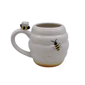 High Quality Bee 3D Mugs Ceramic Coffee Mug Cup