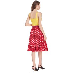 BPS02054 Belle Poque Delle Donne Polka Dots <span class=keywords><strong>Gonna</strong></span> Con Tasche Elastico In Vita Svasato A-Line Vintage Gonne - Product Image 2