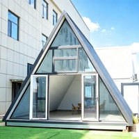 Maison préfabriquée en forme de A, cabane modulaire de glamping, maisonnette préfabriquée en forme de A pour les stations de villégiature