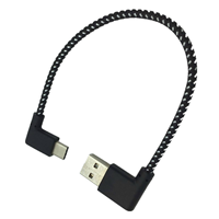 Câble de données USB type C à angle droit à 90 degrés pour chargeur rapide Android 0.2M câble de téléphone portable en cuivre pur caméra utiliser chargeur rapide