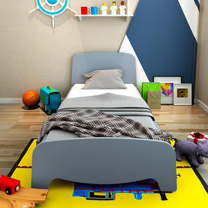 Vintage child boy full size bed frame house room for little kids theme bedroom floor bedding set - Product Image 4