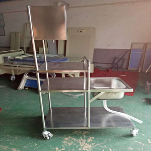 Carrito de Lavado de Cabello Joyful Abundance SLV-E4018, Carro Móvil de Acero Inoxidable para Uso Hospitalario - Product Image 2