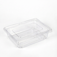 Boîte alimentaire en plastique avec couvercle, emballage agricole anti-buée pour fruits et légumes frais, boîte à salade