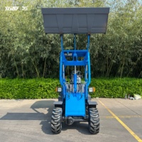 Chargeur électrique professionnel à bras articulé, capacité de charge de 600 kg, portée de déchargement de 1850 mm, pour le déblaiement et la manutention de matériaux dans les exploitations agricoles biologiques