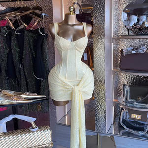 <span class=keywords><strong>Abbigliamento</strong></span> Femminile di Alta Gamma Personalizzato dai Produttori 2026 Nuovo <span class=keywords><strong>Casual</strong></span> Antistatico Sexy <span class=keywords><strong>Elegante</strong></span> Tinta Unita in Pizzo Aderente - Product Image 3