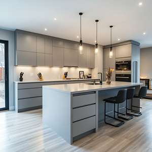 Muebles de Cocina Modernos de Diseño Personalizado, Gabinetes de Cocina Modulares Lacados, Gran Venta 2025 - Product Image 5